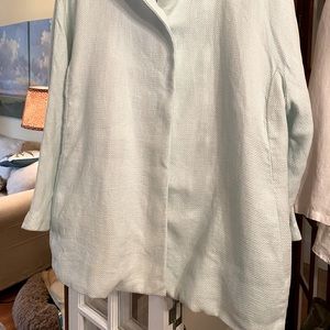 Eileen Fisher seafoam blue jacket 3X